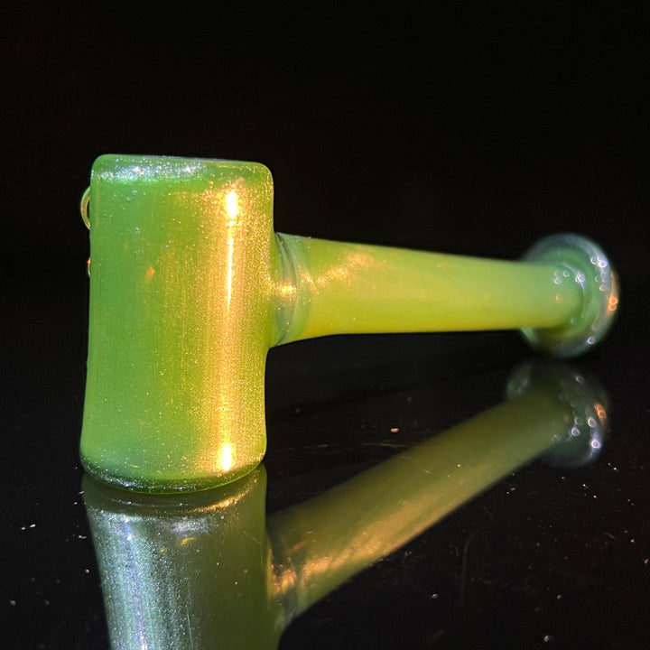 Green Stardust Ghost Hash Hammer Glass Pipe KOP Glass   