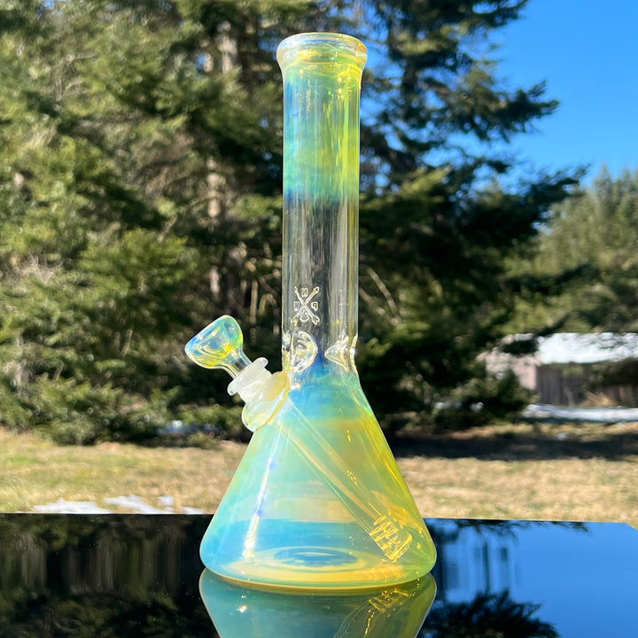 10.5" Fumed Beaker Bong Glass Pipe Mary Jane's Glass