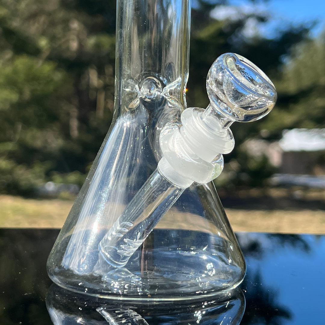 8" Clear Squiggles Beaker Bong Glass Pipe Mary Jane's Glass