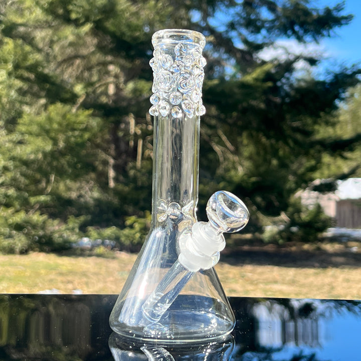8" Clear Squiggles Beaker Bong Glass Pipe Mary Jane's Glass