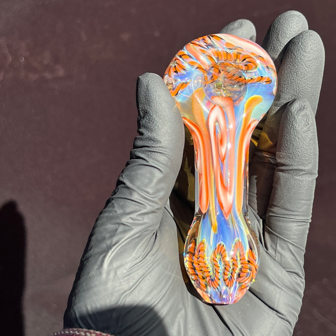 Color Inside Out Spoon Glass Pipe Tiny Mike   