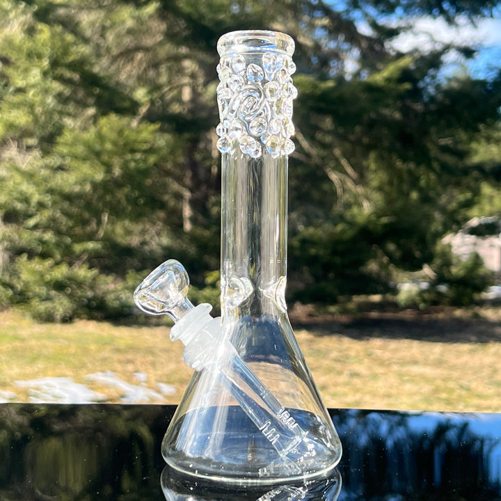 8" Clear Squiggles Beaker Bong Glass Pipe Mary Jane's Glass