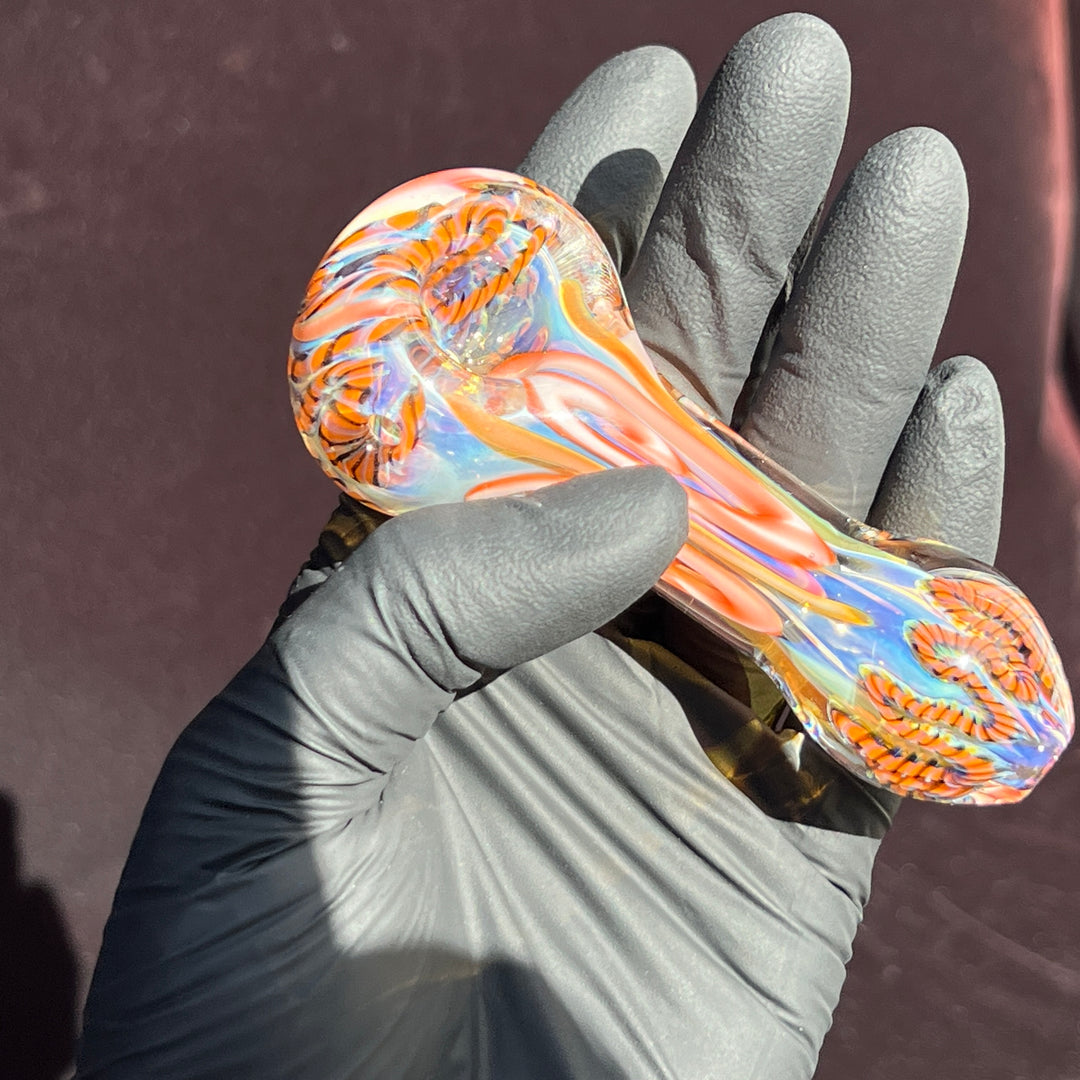 Color Inside Out Spoon Glass Pipe Tiny Mike   