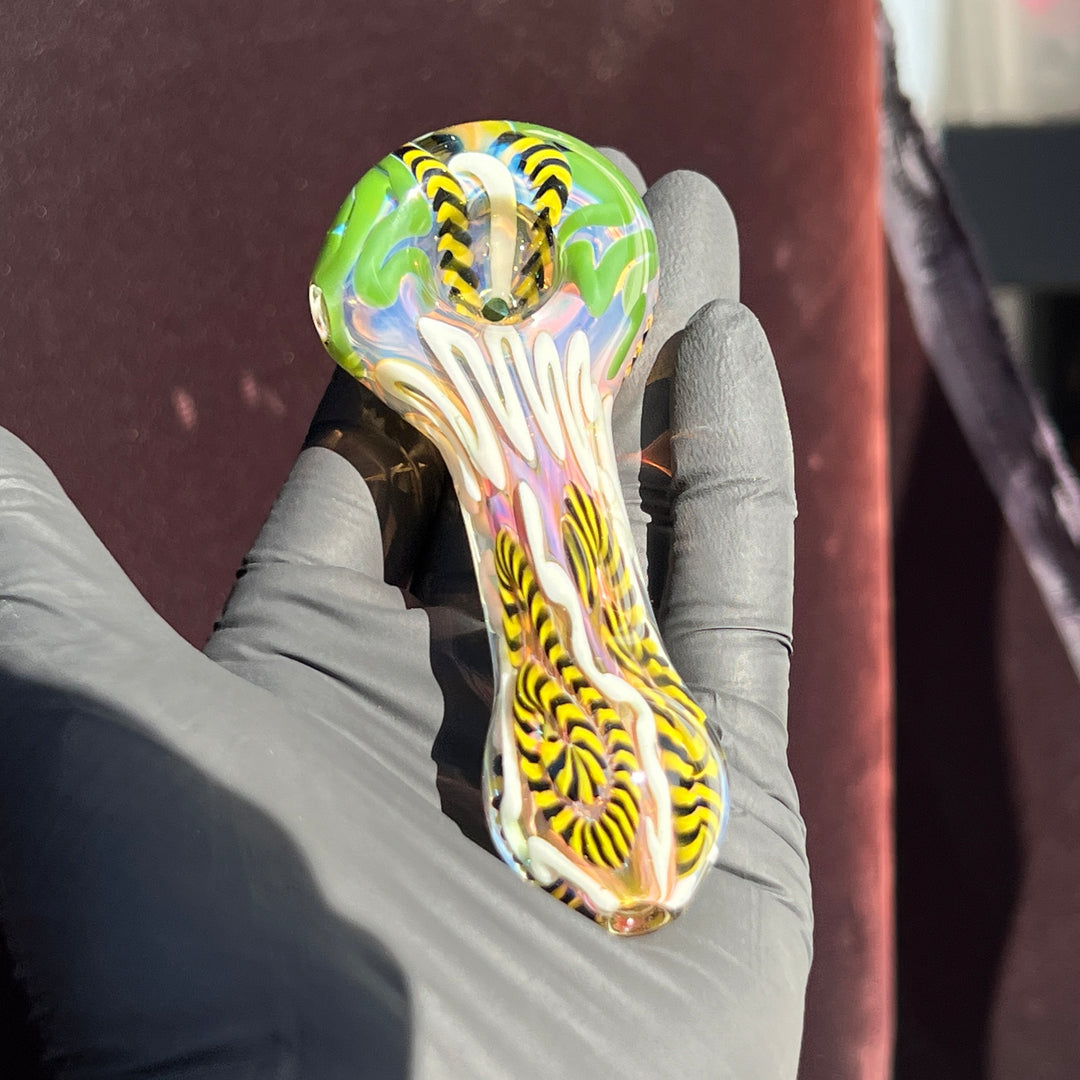 Color Inside Out Spoon Glass Pipe Tiny Mike   