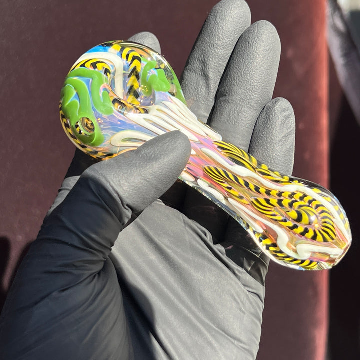 Color Inside Out Spoon Glass Pipe Tiny Mike   