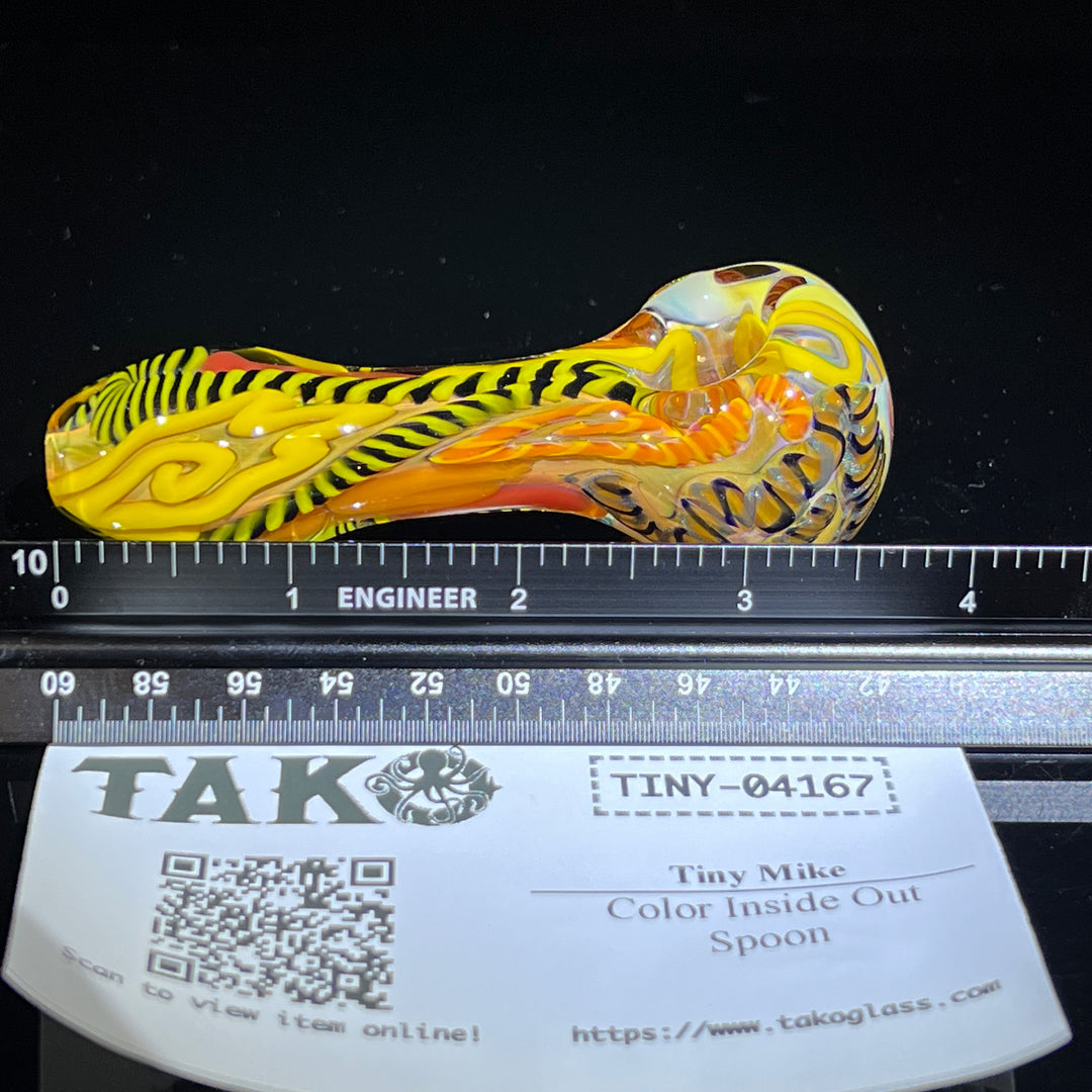 Color Inside Out Spoon Glass Pipe Tiny Mike   