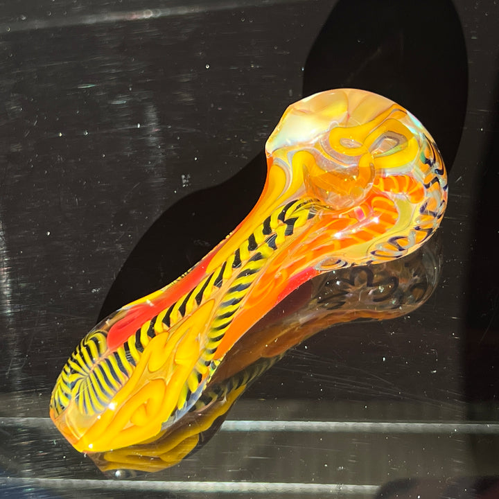 Color Inside Out Spoon Glass Pipe Tiny Mike   