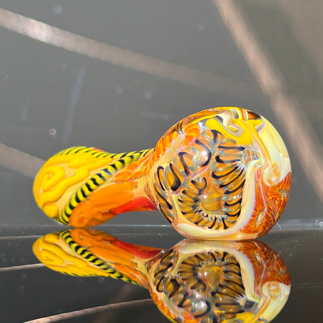 Color Inside Out Spoon Glass Pipe Tiny Mike   