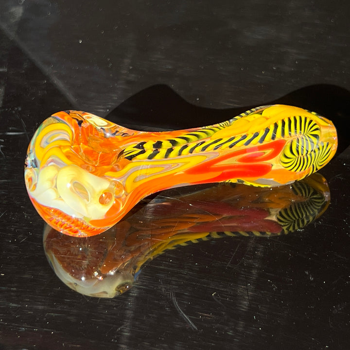 Color Inside Out Spoon Glass Pipe Tiny Mike   