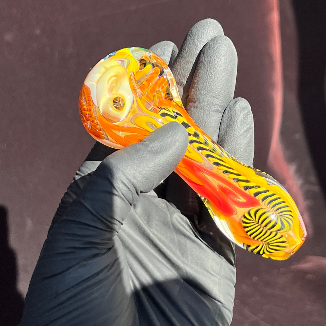 Color Inside Out Spoon Glass Pipe Tiny Mike   