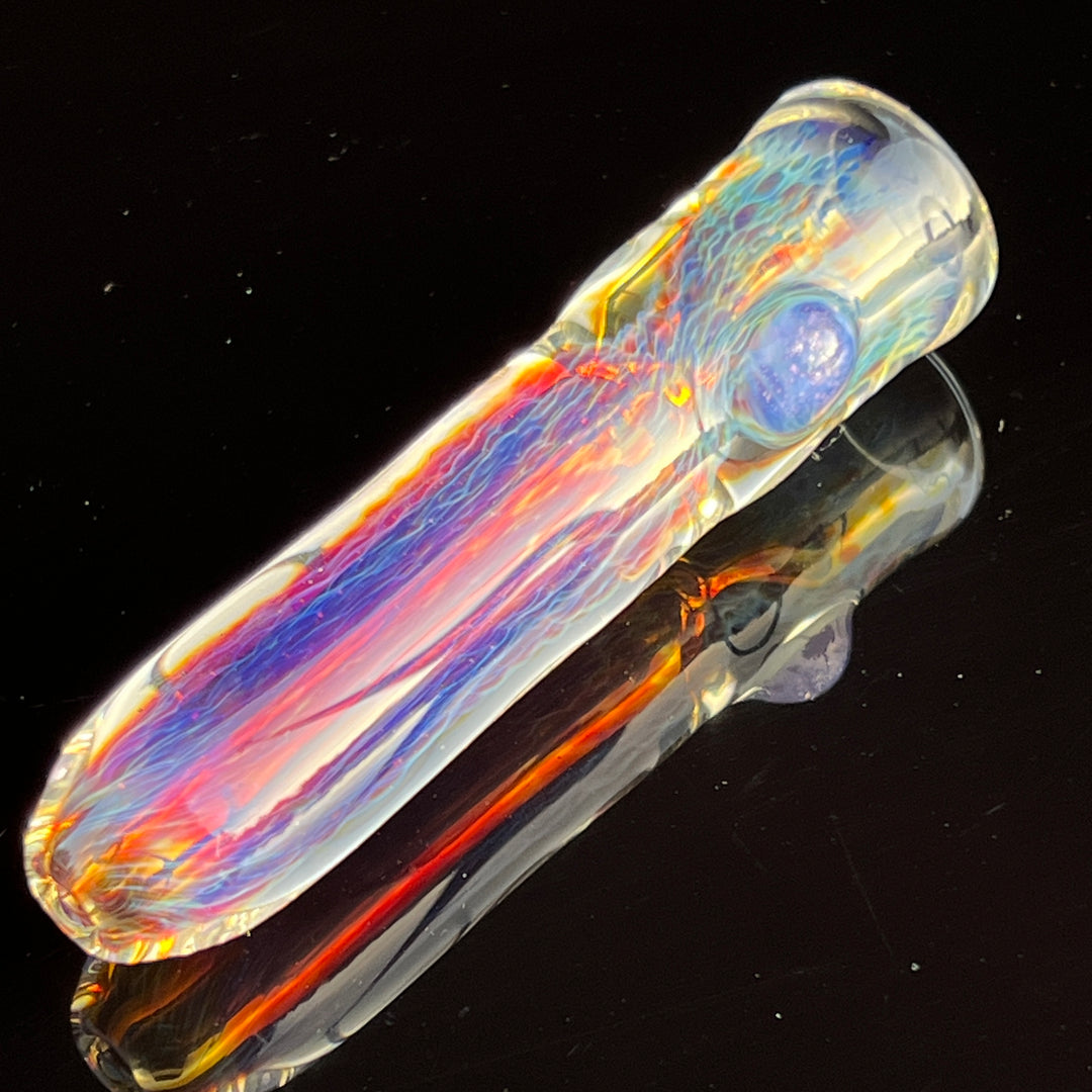 Thick Purple Chillum Glass Pipe Chuck Glass   