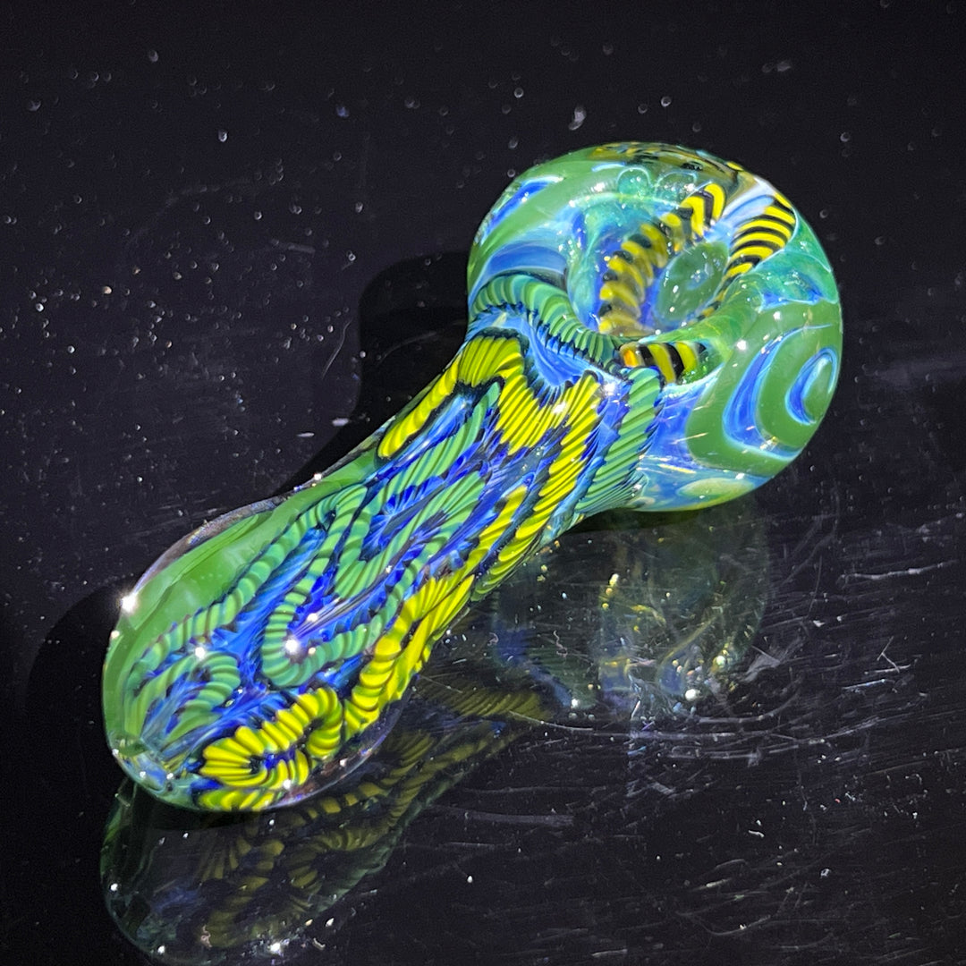 Color Inside Out Spoon Glass Pipe Tiny Mike   