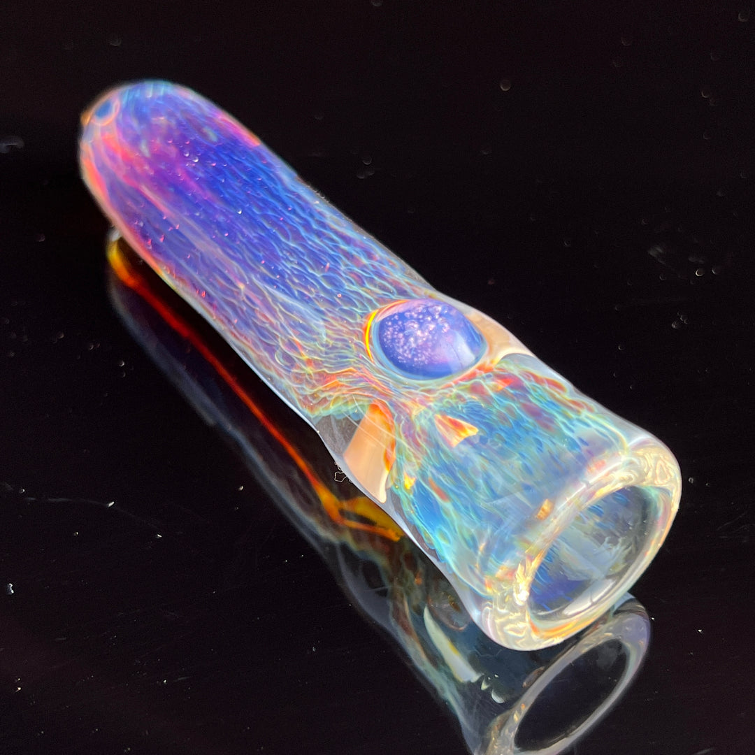 Thick Purple Chillum Glass Pipe Chuck Glass   