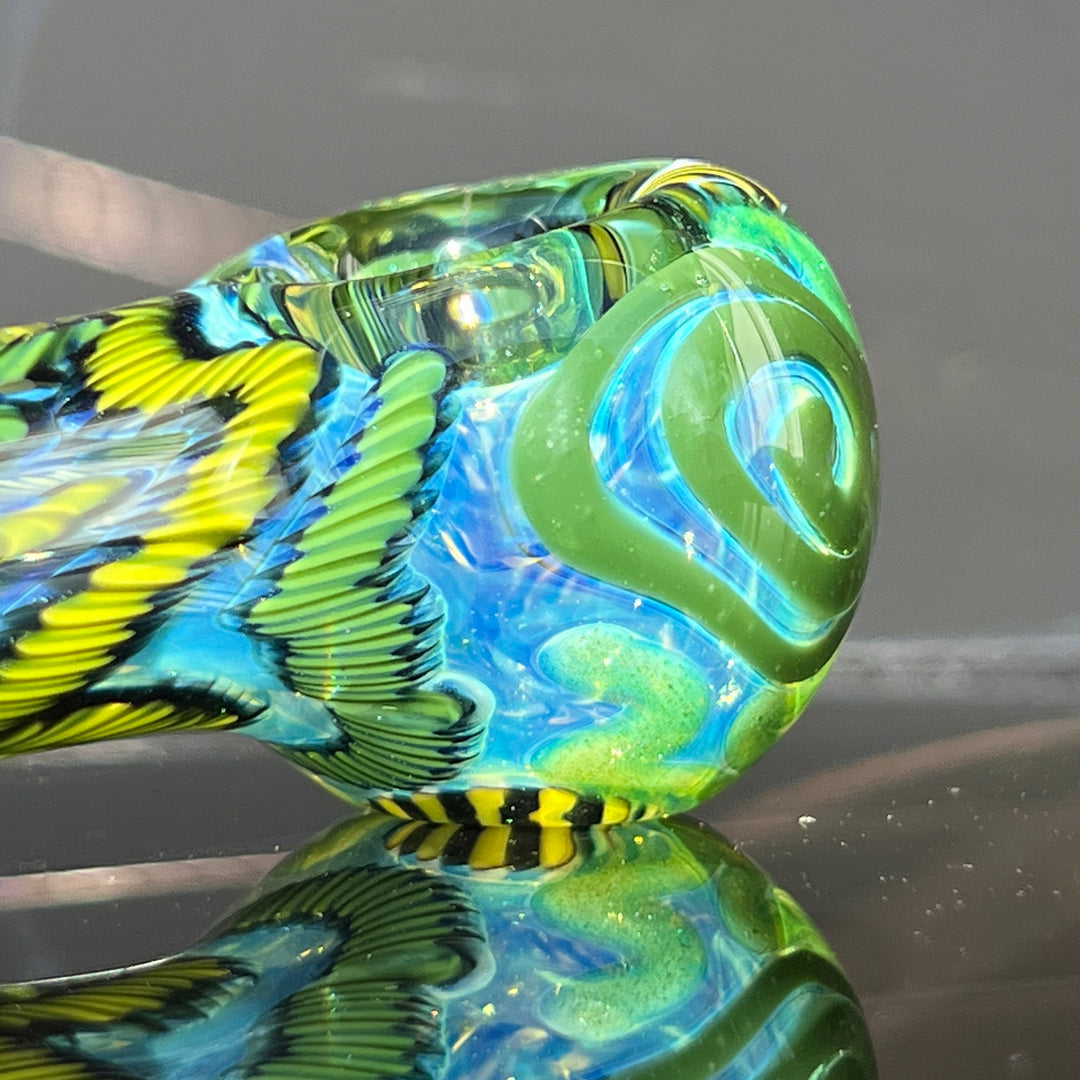 Color Inside Out Spoon Glass Pipe Tiny Mike   