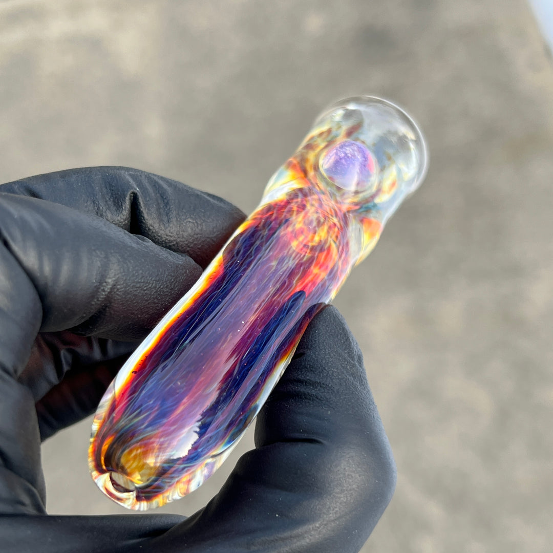 Thick Purple Chillum Glass Pipe Chuck Glass   