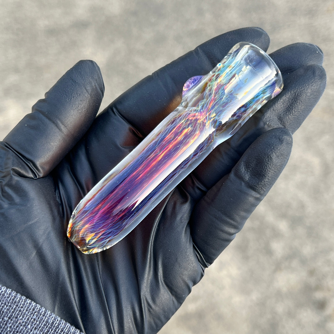 Thick Purple Chillum Glass Pipe Chuck Glass   