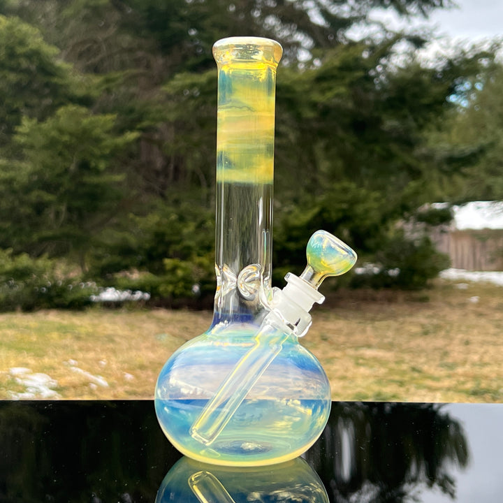 9" Fumed Bubble Bong Glass Pipe Mary Jane's Glass