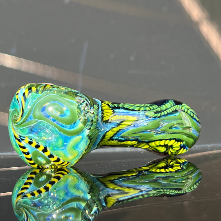 Color Inside Out Spoon Glass Pipe Tiny Mike   