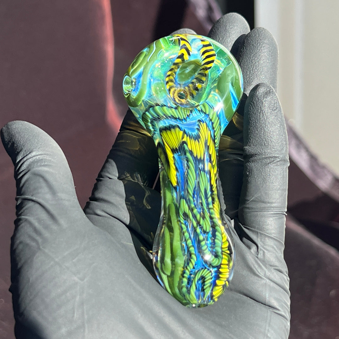 Color Inside Out Spoon Glass Pipe Tiny Mike   