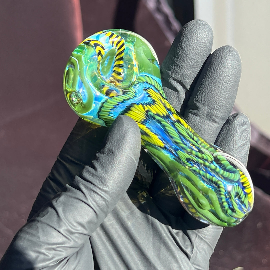 Color Inside Out Spoon Glass Pipe Tiny Mike   