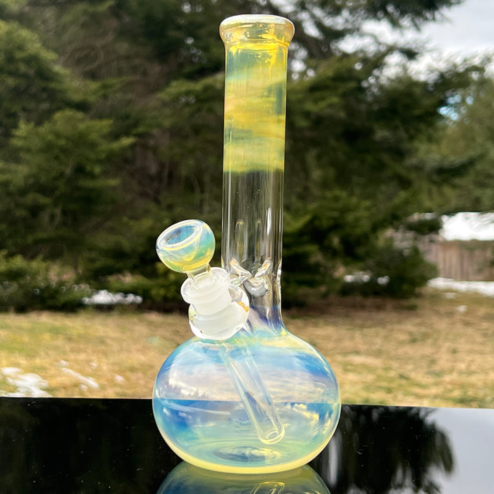 9" Fumed Bubble Bong Glass Pipe Mary Jane's Glass