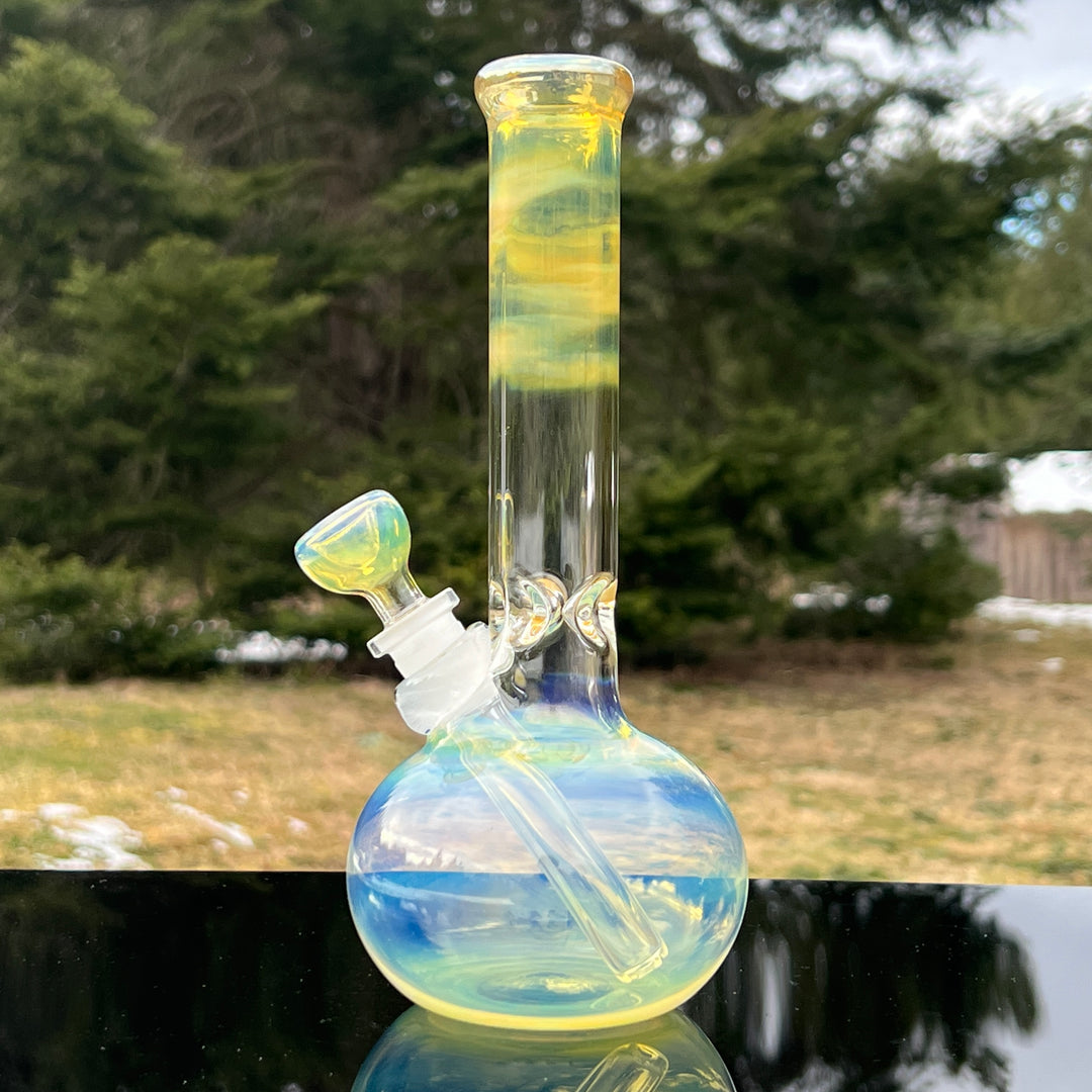 9" Fumed Bubble Bong Glass Pipe Mary Jane's Glass
