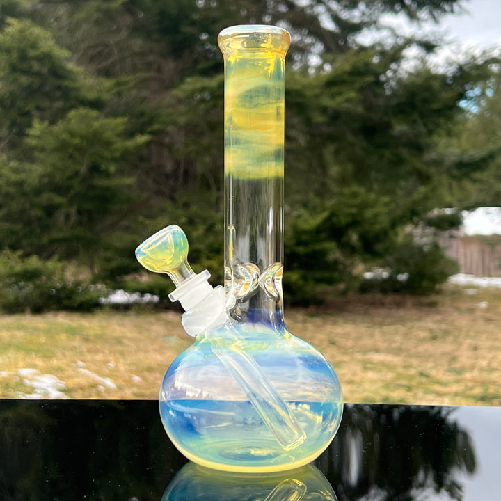 9" Fumed Bubble Bong Glass Pipe Mary Jane's Glass