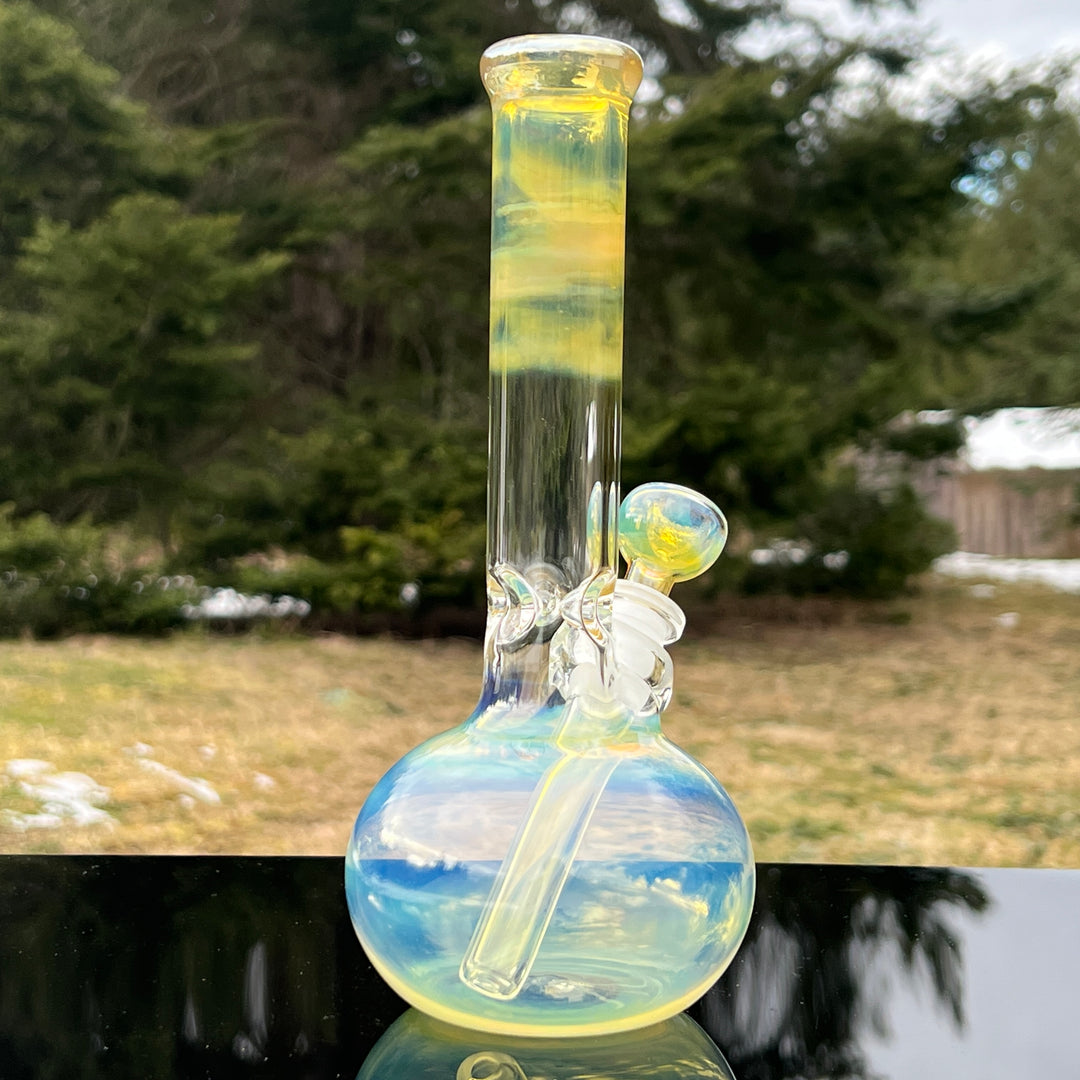 9" Fumed Bubble Bong Glass Pipe Mary Jane's Glass
