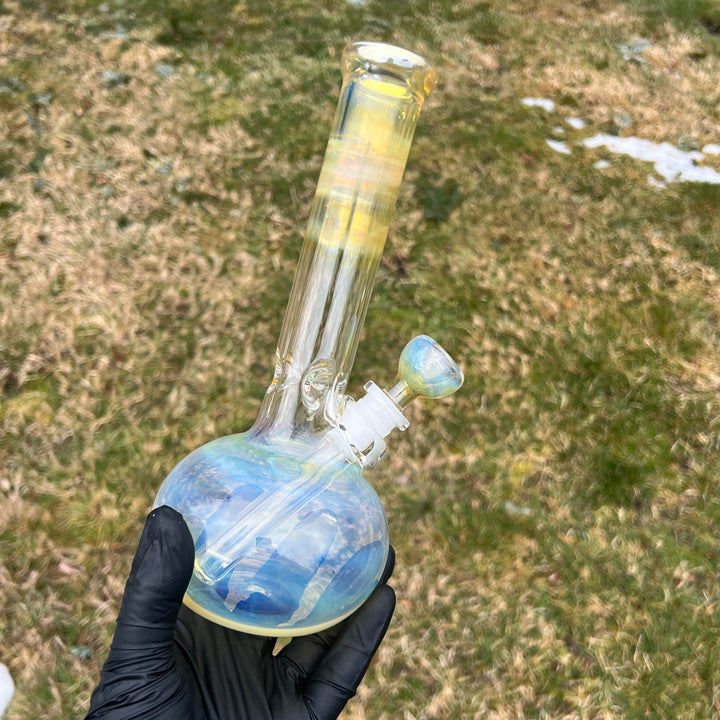 9" Fumed Bubble Bong Glass Pipe Mary Jane's Glass