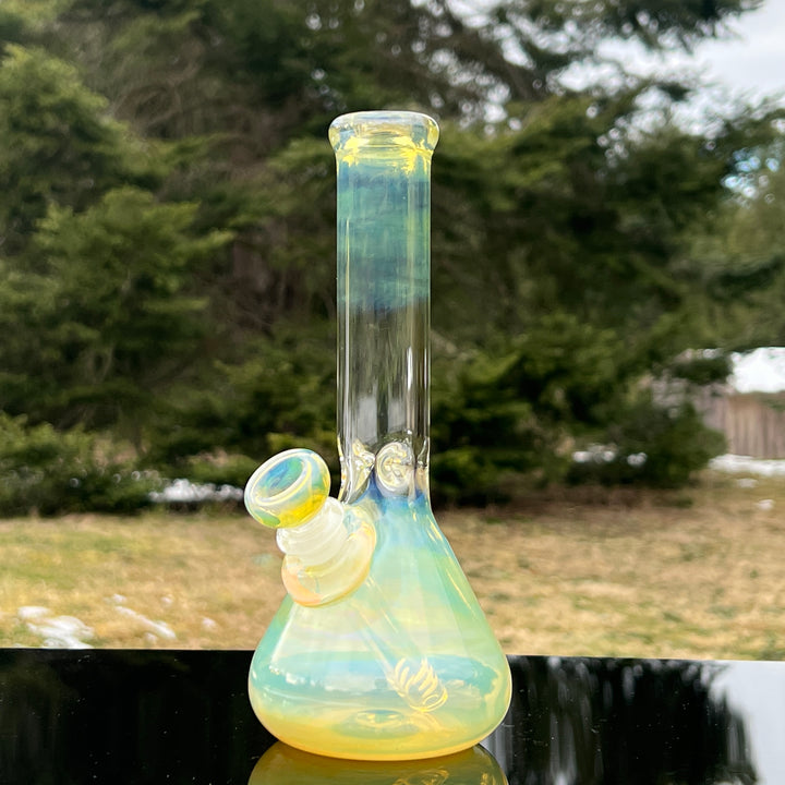9" Fumed Beaker Bong Glass Pipe Mary Jane's Glass