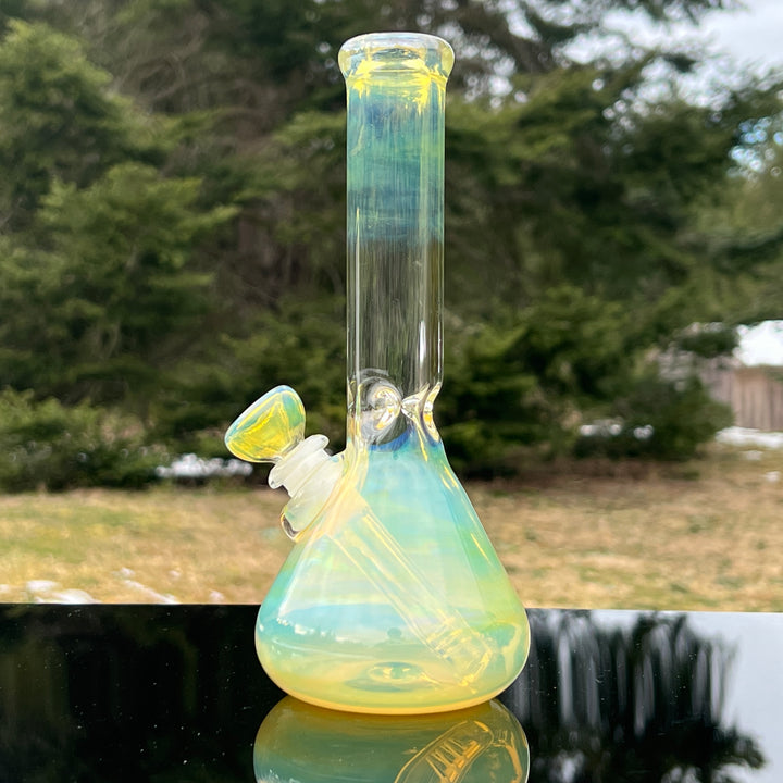 9" Fumed Beaker Bong Glass Pipe Mary Jane's Glass