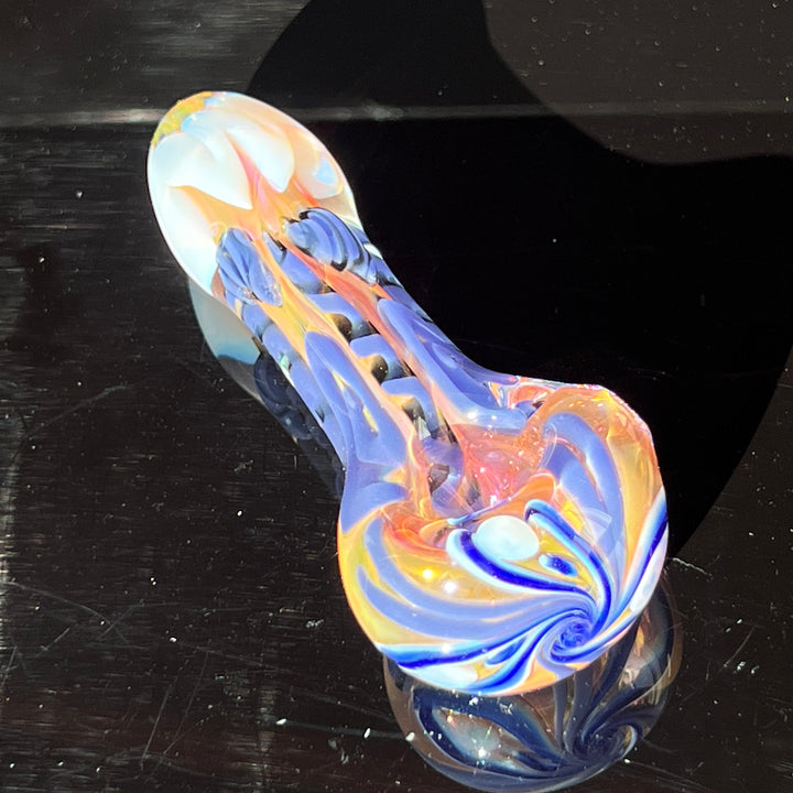 Color Inside Out Spoon Glass Pipe Tiny Mike   