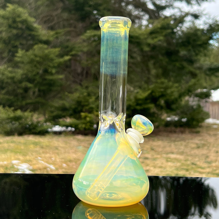 9" Fumed Beaker Bong Glass Pipe Mary Jane's Glass