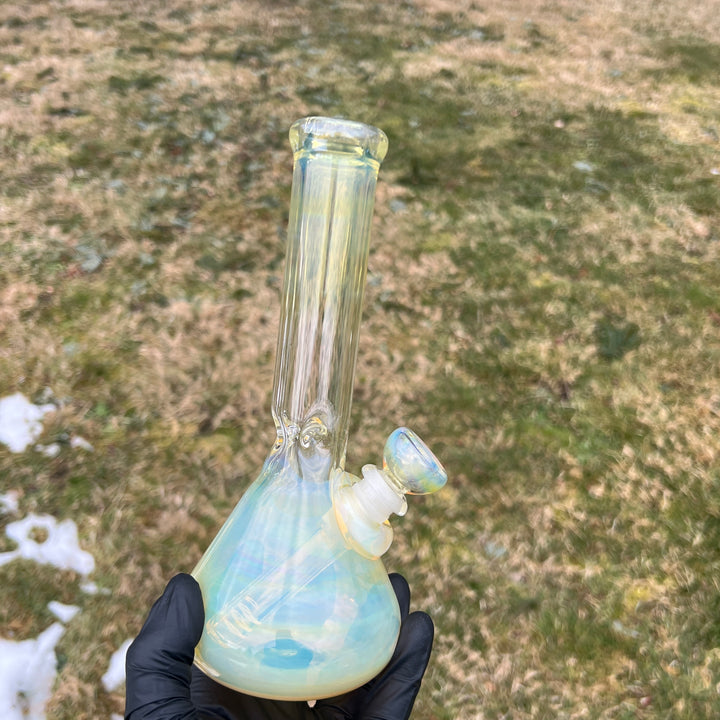 9" Fumed Beaker Bong Glass Pipe Mary Jane's Glass