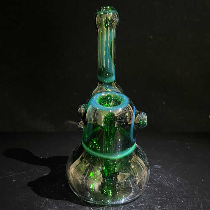 Exp Green Marble Bubbler Glass Pipe Sable Haze   