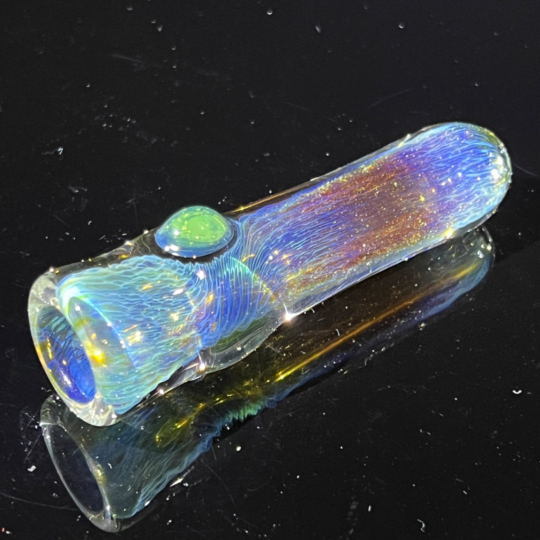 Mystery Aventurine Chillum Glass Pipe Chuck Glass   