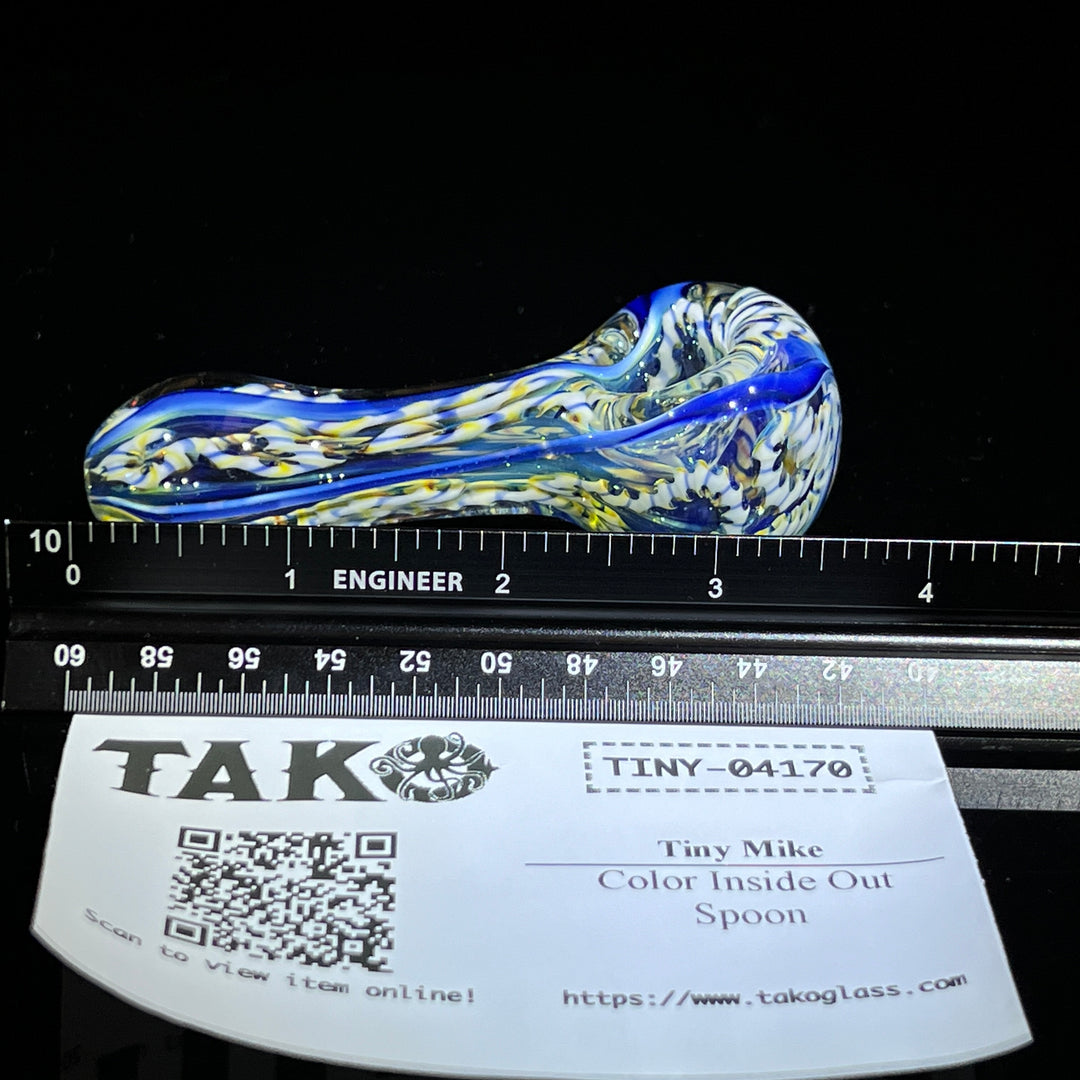 Color Inside Out Spoon Glass Pipe Tiny Mike   