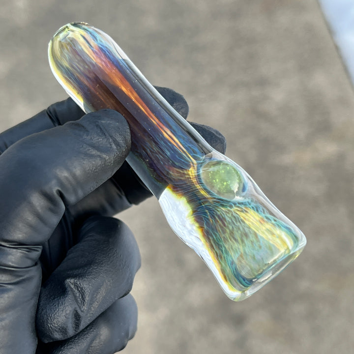 Mystery Aventurine Chillum Glass Pipe Chuck Glass   