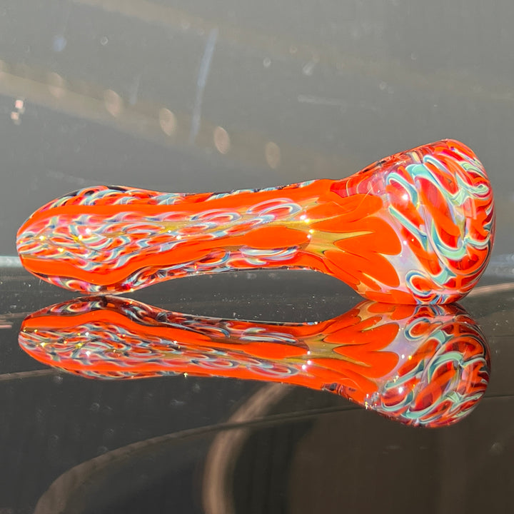 Color Inside Out Spoon Glass Pipe Tiny Mike   