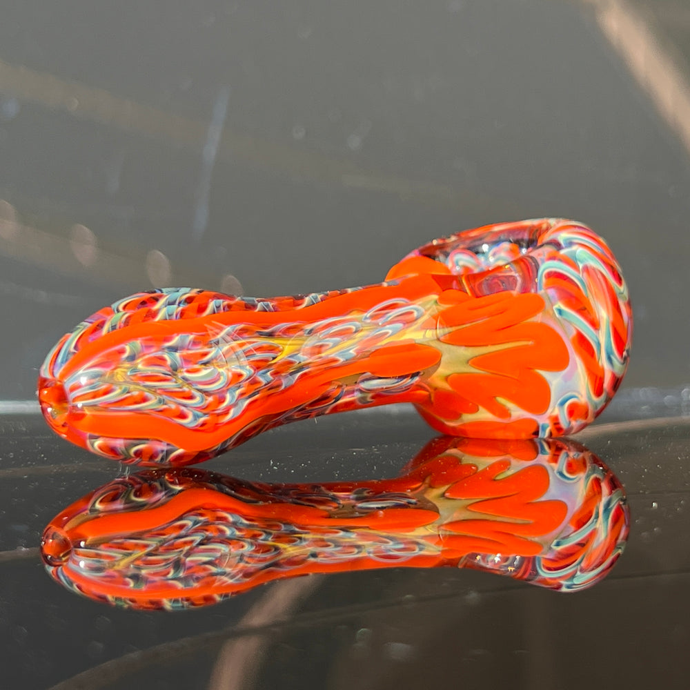 Color Inside Out Spoon Glass Pipe Tiny Mike   
