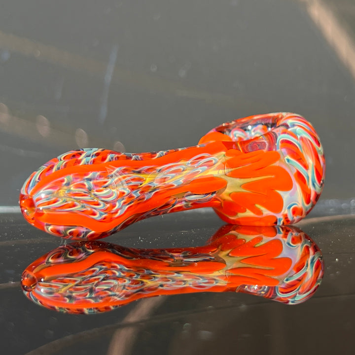 Color Inside Out Spoon Glass Pipe Tiny Mike   