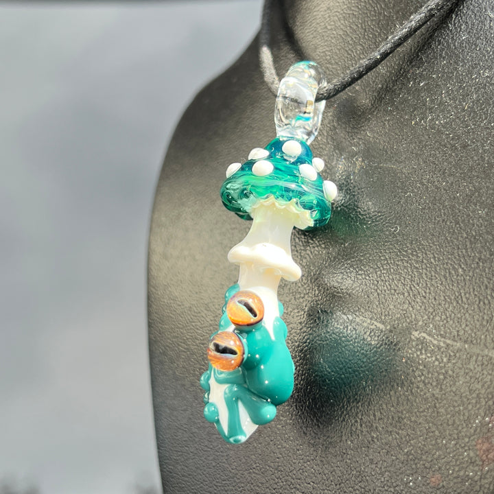 Mushroom Frog Pendant Jewelry Beezy Glass