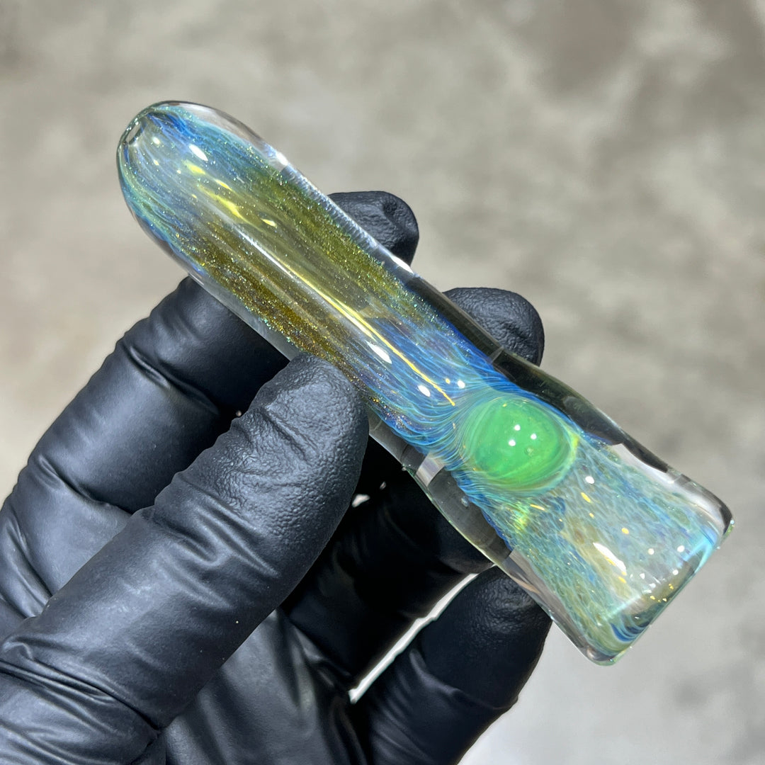 Mystery Aventurine Chillum Glass Pipe Chuck Glass   