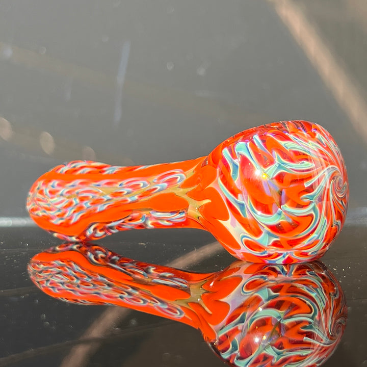 Color Inside Out Spoon Glass Pipe Tiny Mike   