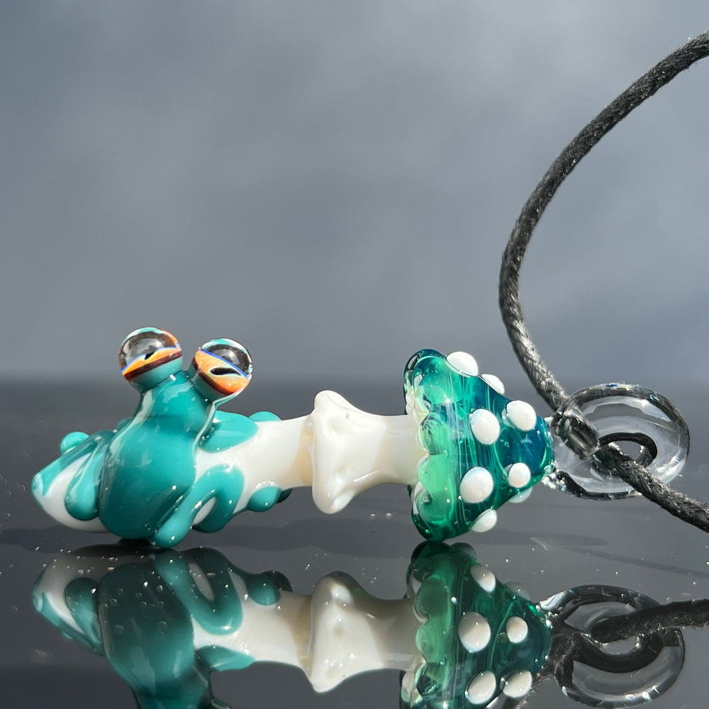 Mushroom Frog Pendant Jewelry Beezy Glass