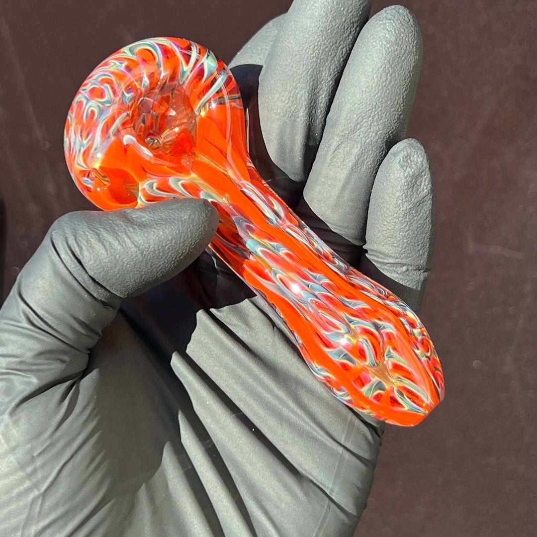 Color Inside Out Spoon Glass Pipe Tiny Mike   