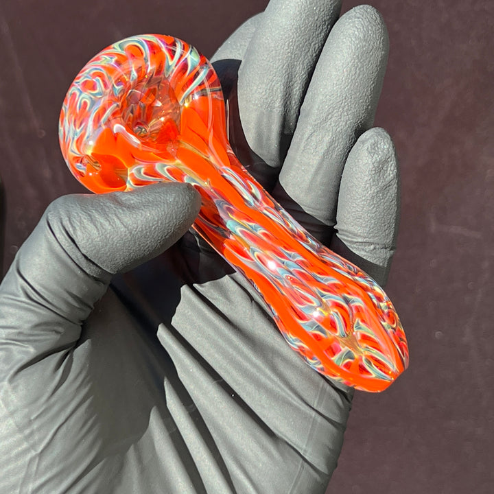 Color Inside Out Spoon Glass Pipe Tiny Mike   