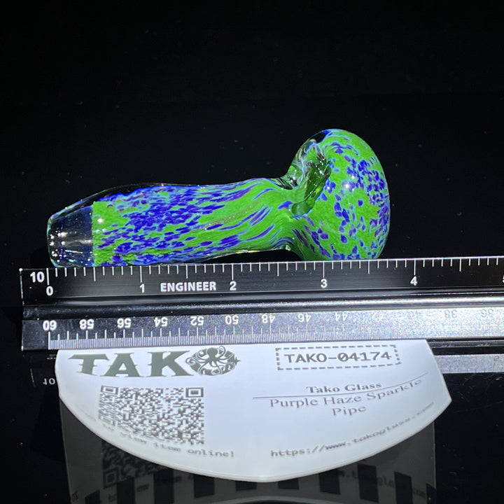 Purple Haze Sparkle Pipe Glass Pipe Tako Glass   