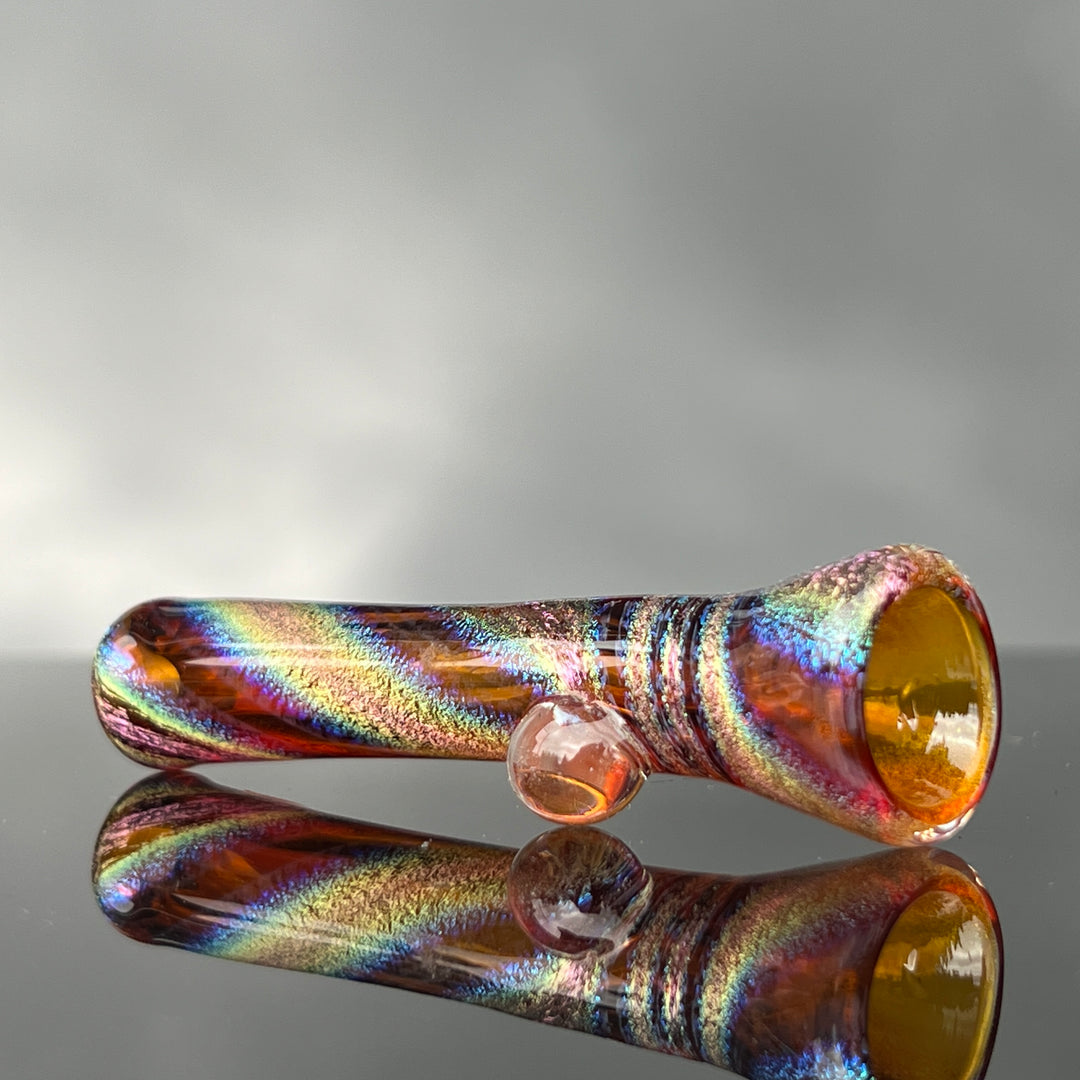 Root Beer Dichro Chillum Glass Pipe Jellyfish Glass