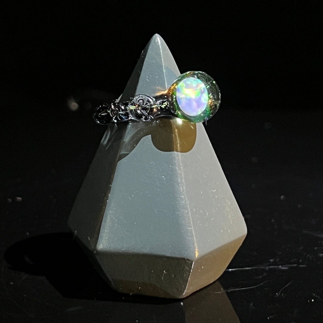 Chunky Opal UV Glass Ring Jewelry Marni420   